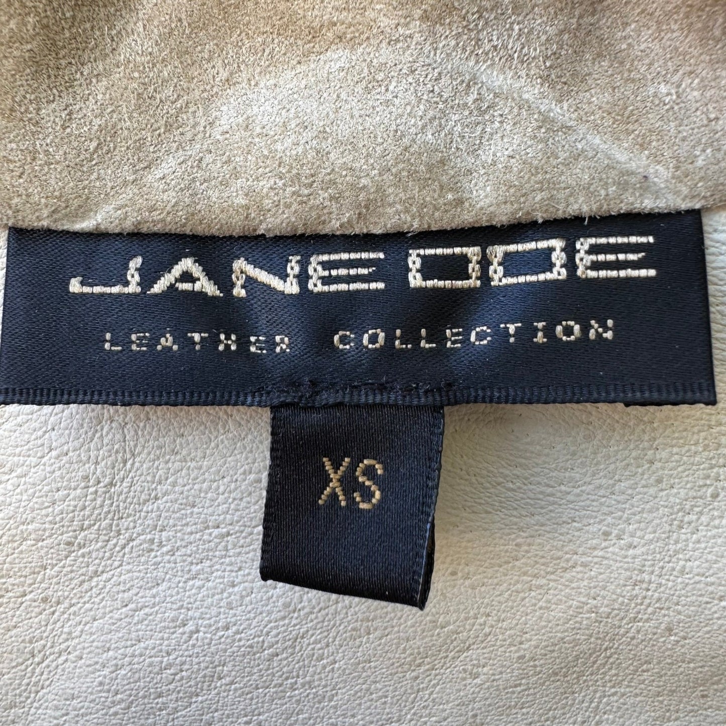 Jane Doe Y2K Leather Suede Boho Cowgirl Festival Western Lace Up Jacket Tan XS