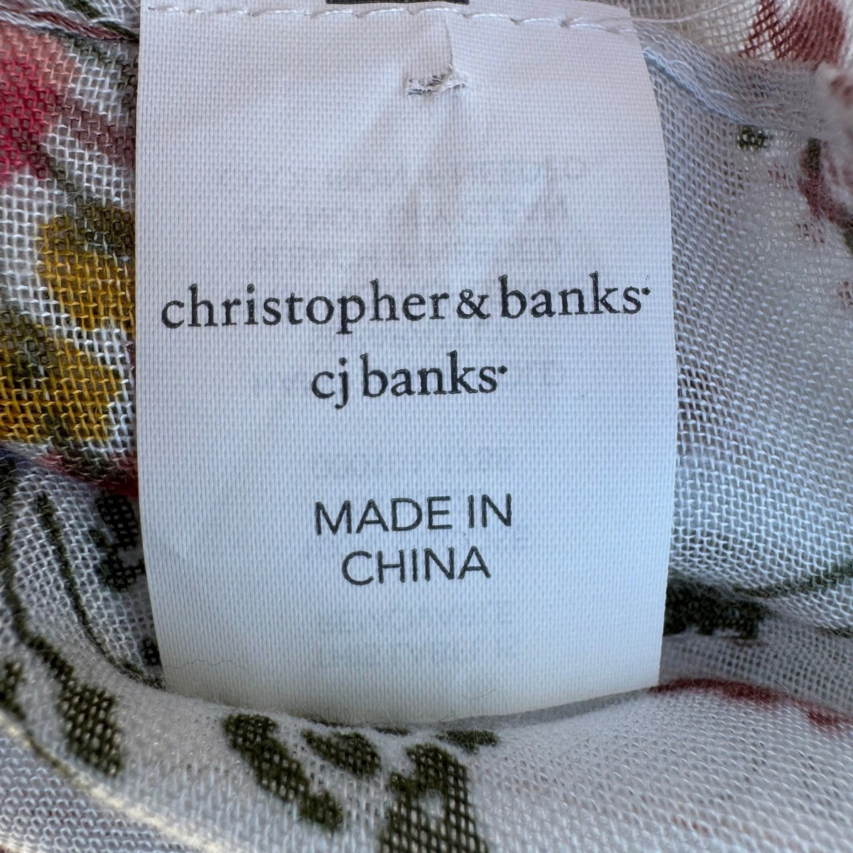 Christopher & Banks Feminine Cottagecore Garden Floral Botanical Scarf Wrap OS