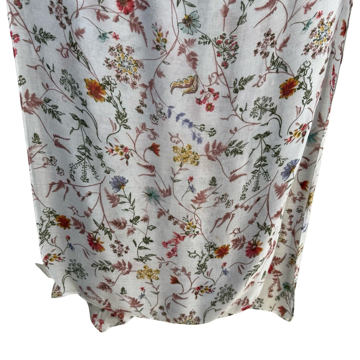 Christopher & Banks Feminine Cottagecore Garden Floral Botanical Scarf Wrap OS