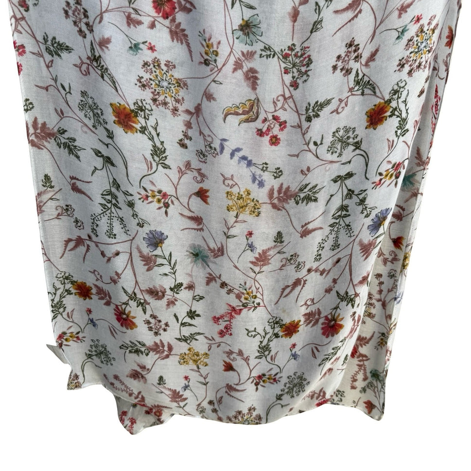 Christopher & Banks Feminine Cottagecore Garden Floral Botanical Scarf Wrap OS