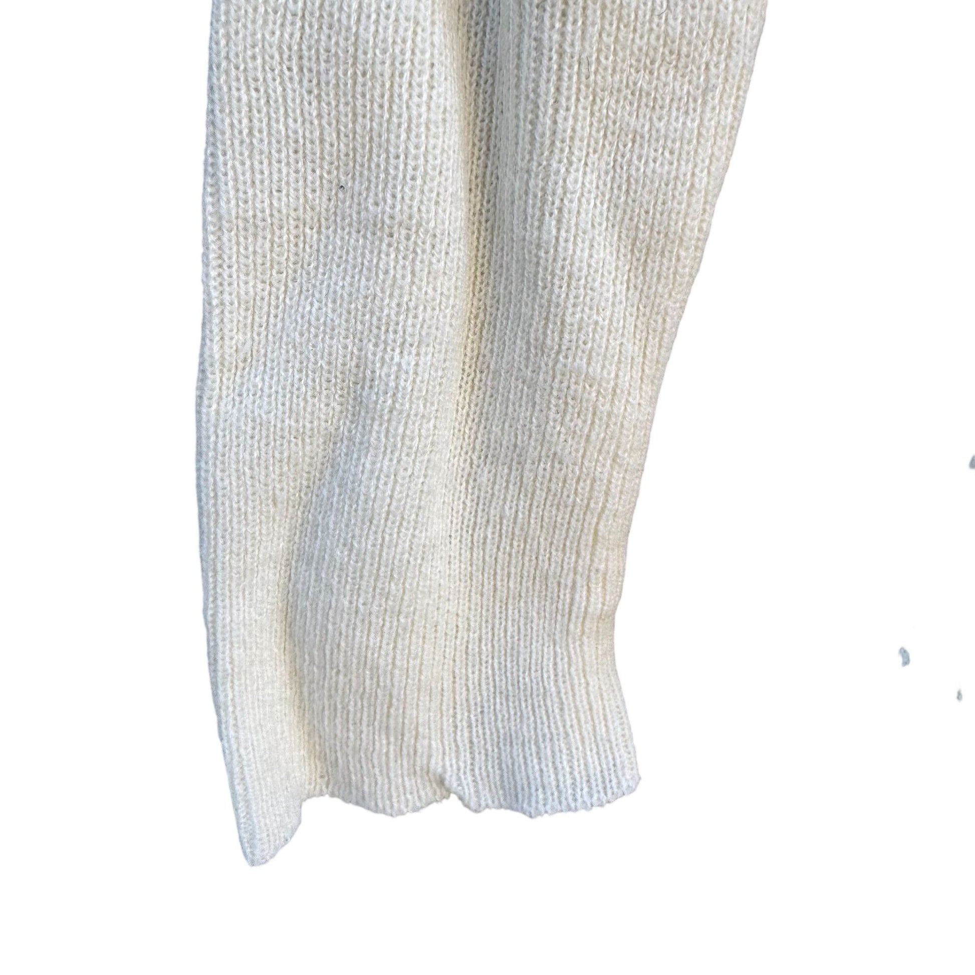 Daddy$ Money Vintage 70s 80s Knit Turtleneck Sweater Honey Fashions White Womens