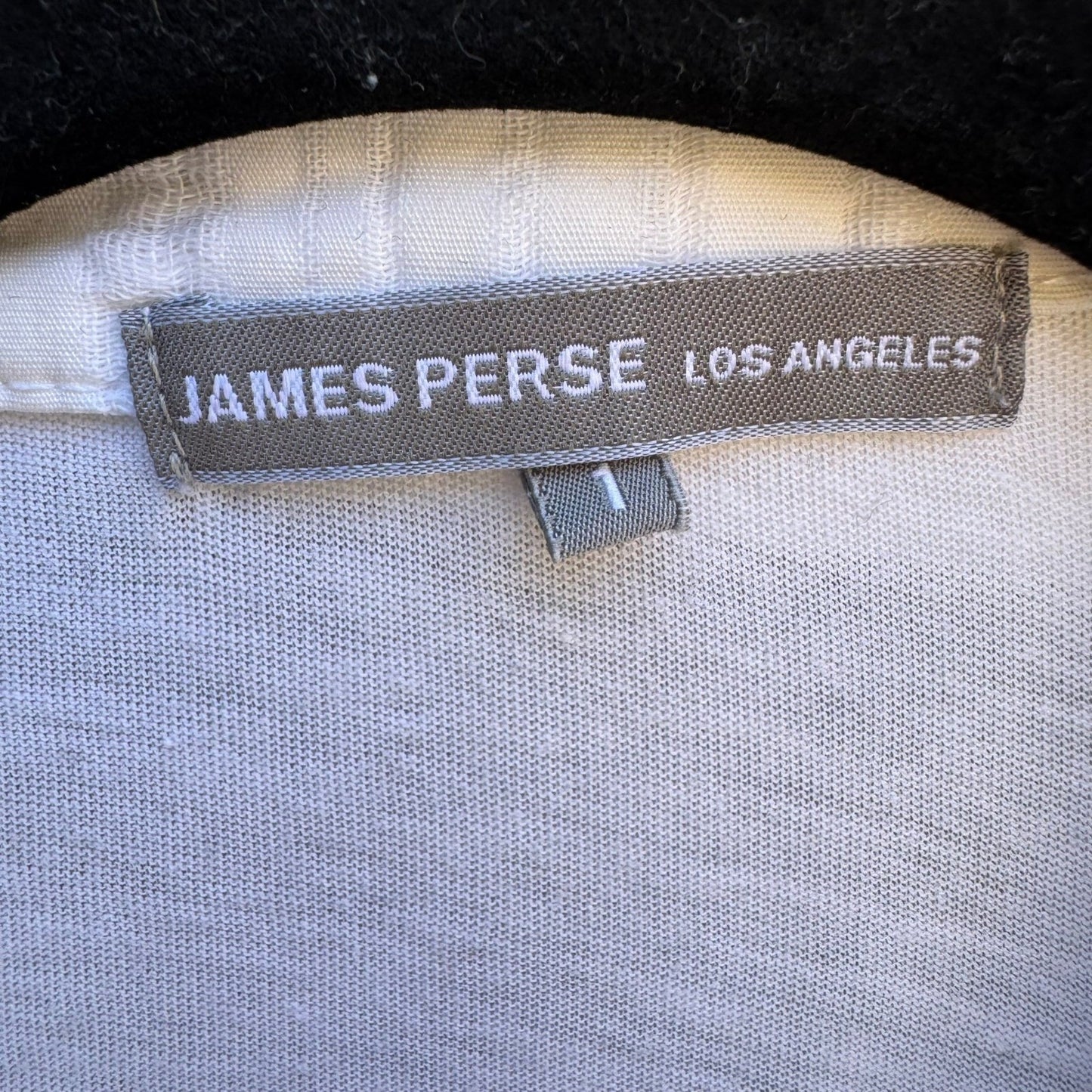 James Perse Minimalist Coastal Resortwear Cotton Gauze Drawstring Waist Shirt S
