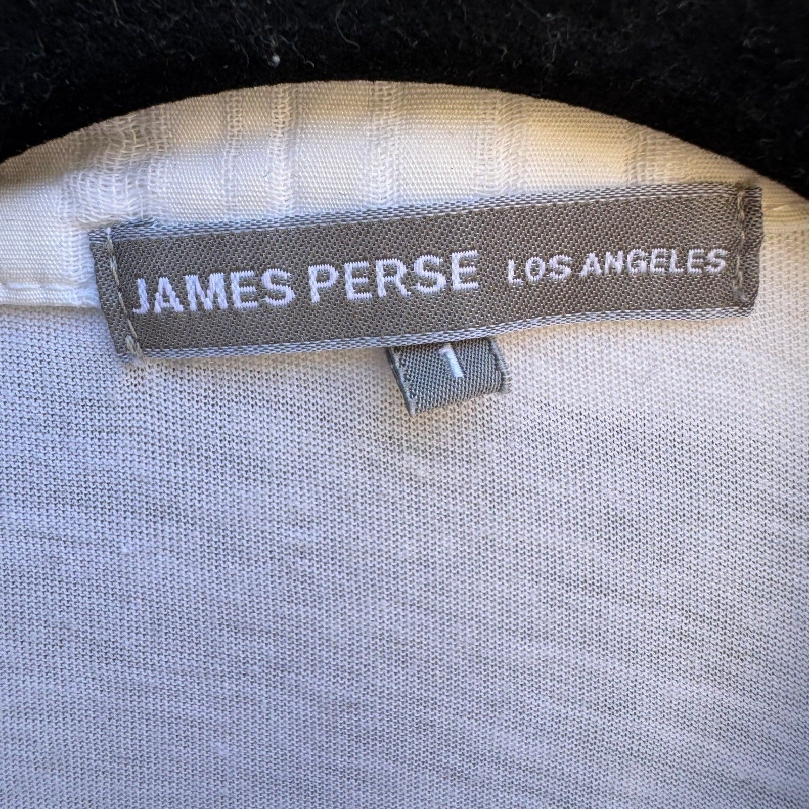 James Perse Minimalist Coastal Resortwear Cotton Gauze Drawstring Waist Shirt S