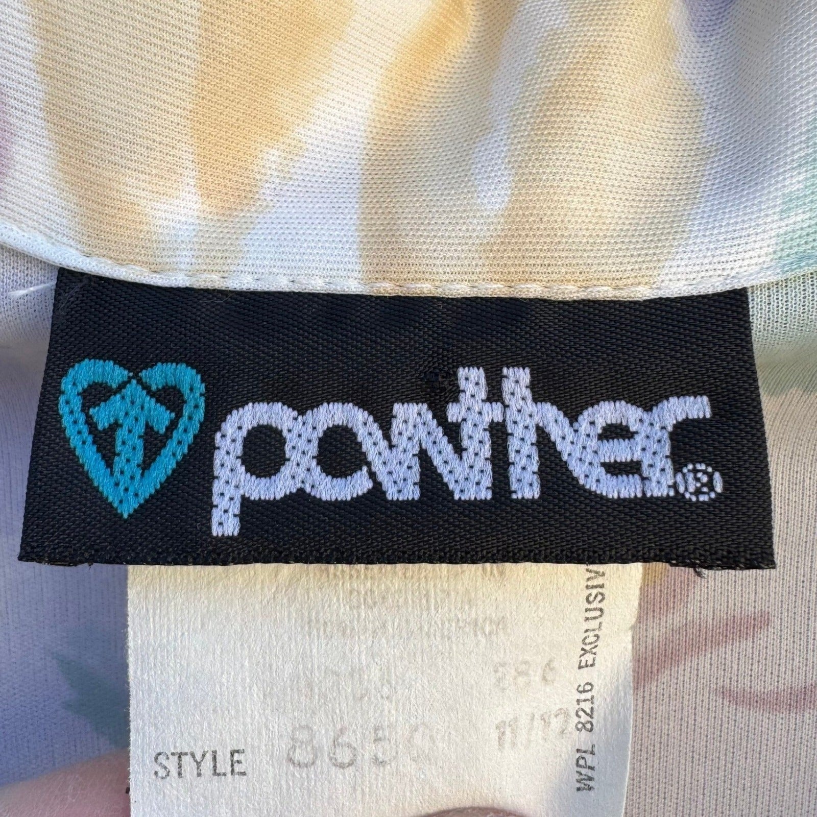 Panther Vintage 70s 80s Pastel Floral Button Down Blouse Long Sleeve White L