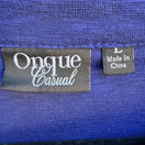 Switch Onque Casual Boho Cottagecore Cobalt Blue Folk Floral Embroidered Jacket L NWT 2 image