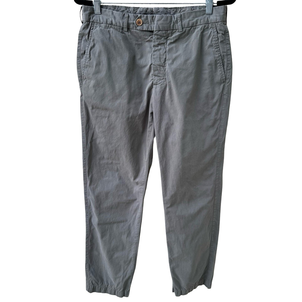 Hackett London Tessuti di Sondrio Italian Cotton Chino Pants Olive Mens 34 R
