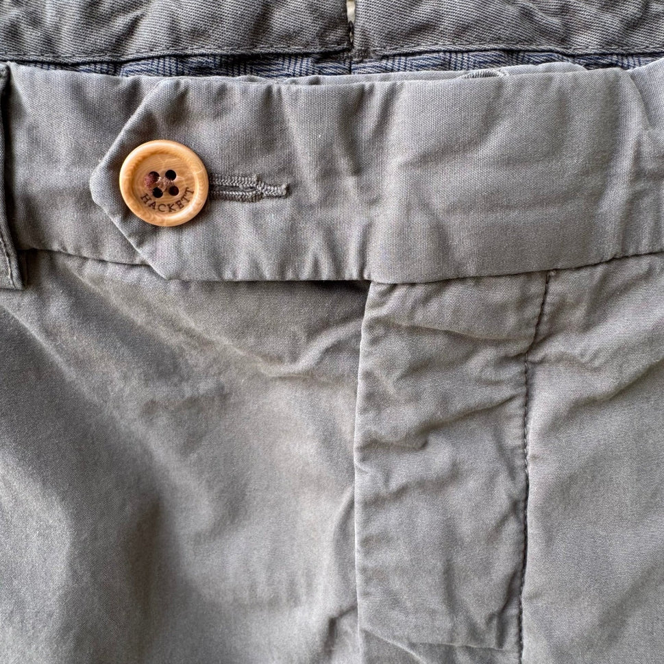 Hackett London Tessuti di Sondrio Italian Cotton Chino Pants Olive Mens 34 R