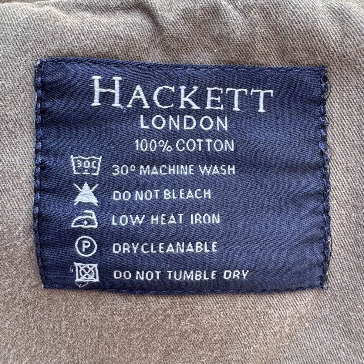 Hackett London Tessuti di Sondrio Italian Cotton Chino Pants Olive Mens 34 R