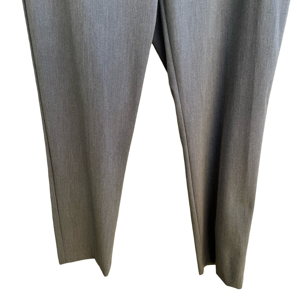 Alfani Careerwear Straight Leg Comfort Waist Dress Pants Grey Womens 16S NEW