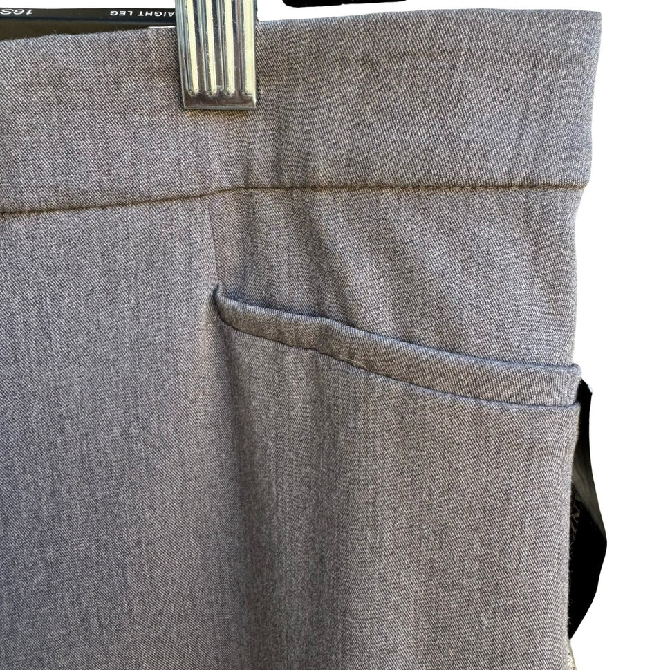 Alfani Careerwear Straight Leg Comfort Waist Dress Pants Grey Womens 16S NEW