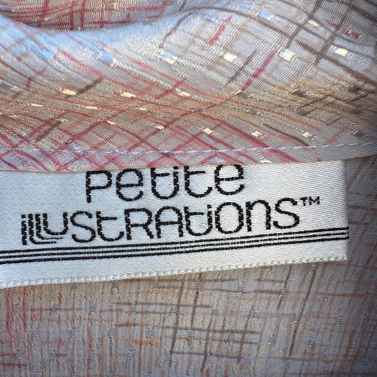 Petite Illustrations Vintage 80s Twee Secretary Librarian Neck Bow Pink Blouse 8
