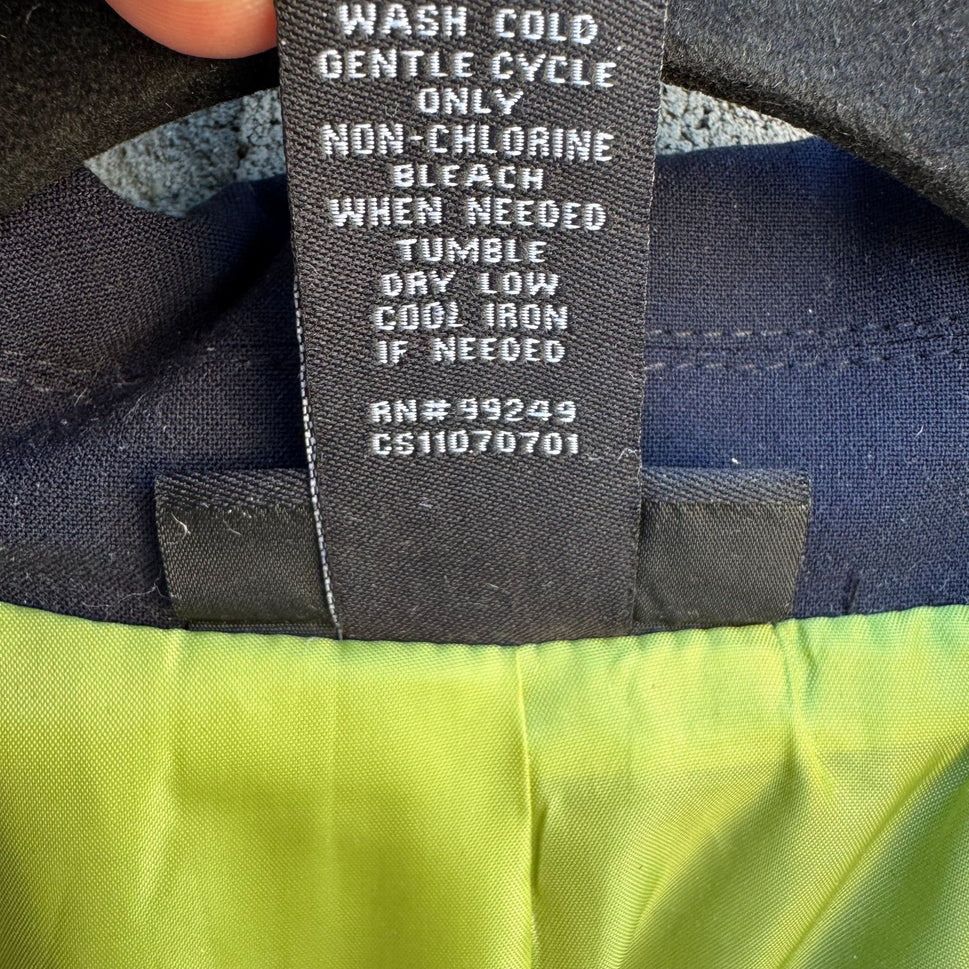 Maggie Barnes Navy Polka Dot Open Front Rolled Cuff Jacket 3X 26/28W Lightweight