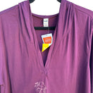 Switch Pageant Of The Masters Womens Deep V-Neck Long Sleeve Maroon Tunic Hoodie New 2XL 3 image