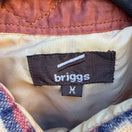 Switch Briggs Vintage Plaid Grunge Outdoor Button-Up Flannel Shirt Western Beige Red M 2 image