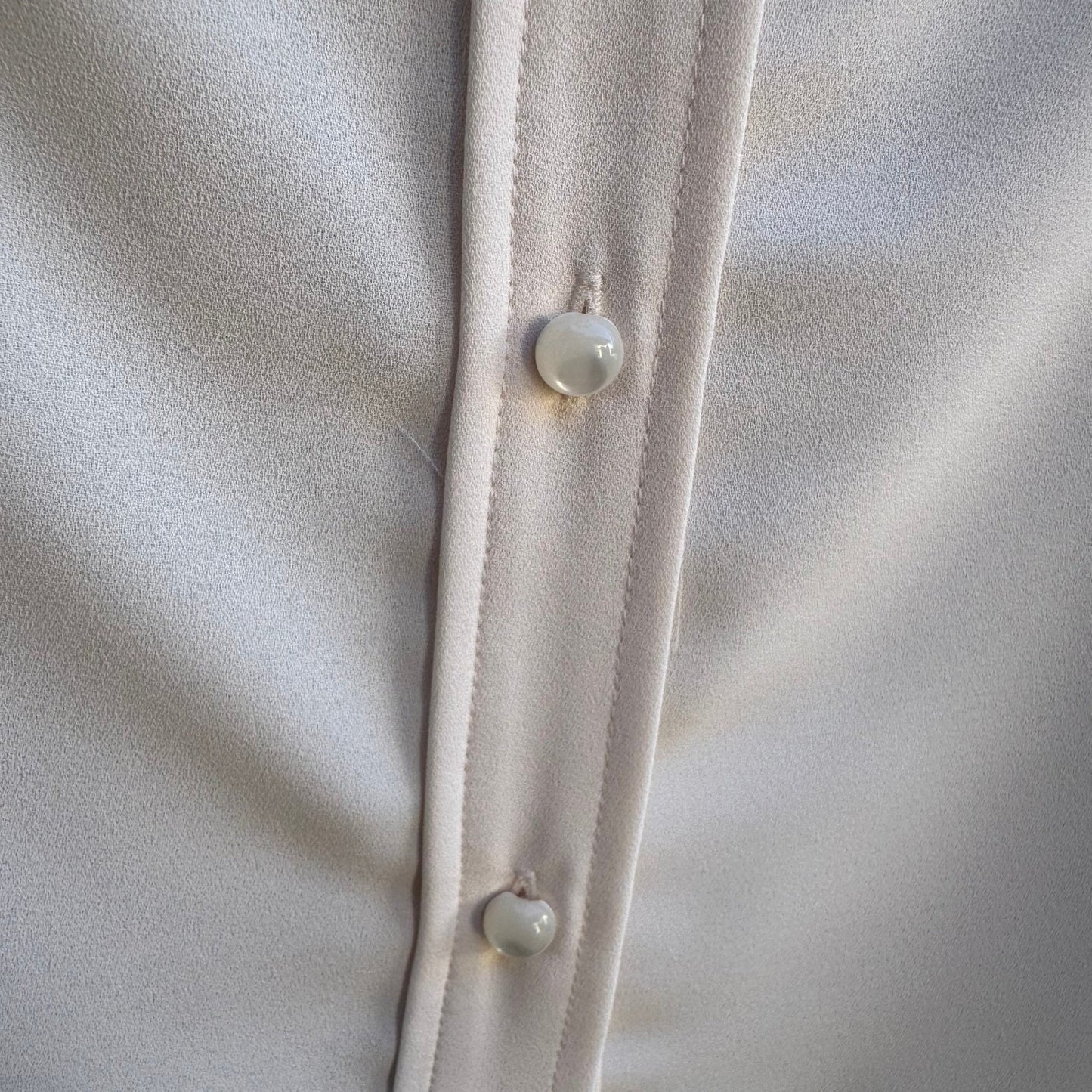 Anne Klein Minimalist Sleeveless Peter Pan Collar Blouse Off White Blouse 14
