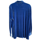 Switch Denim &amp; Co Vintage Womens Blue Velvet Long Sleeve Glam Button-Up Shirt New S 2 image
