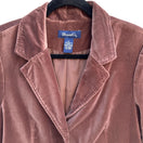 Switch Denim &amp; Co. Vintage Womens Brown Velvet Casual Western Two Button Blazer Jacket M 3 image