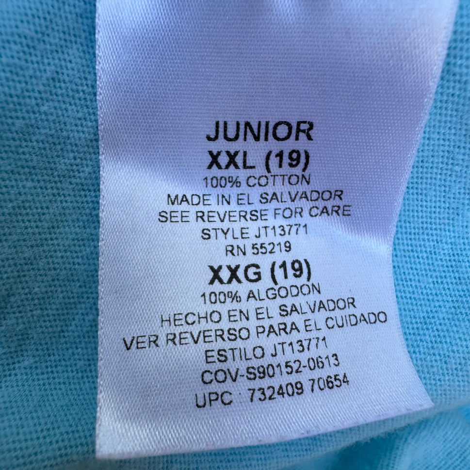 Free Spirit Vintage 90s Y2K Boho Bird Festival Blue Watercolor Open V Back Shirt