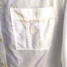 Switch Banana Republic White Button Up Long Sleeve Chest Pockets Mandarin Collar Shirt 3 image