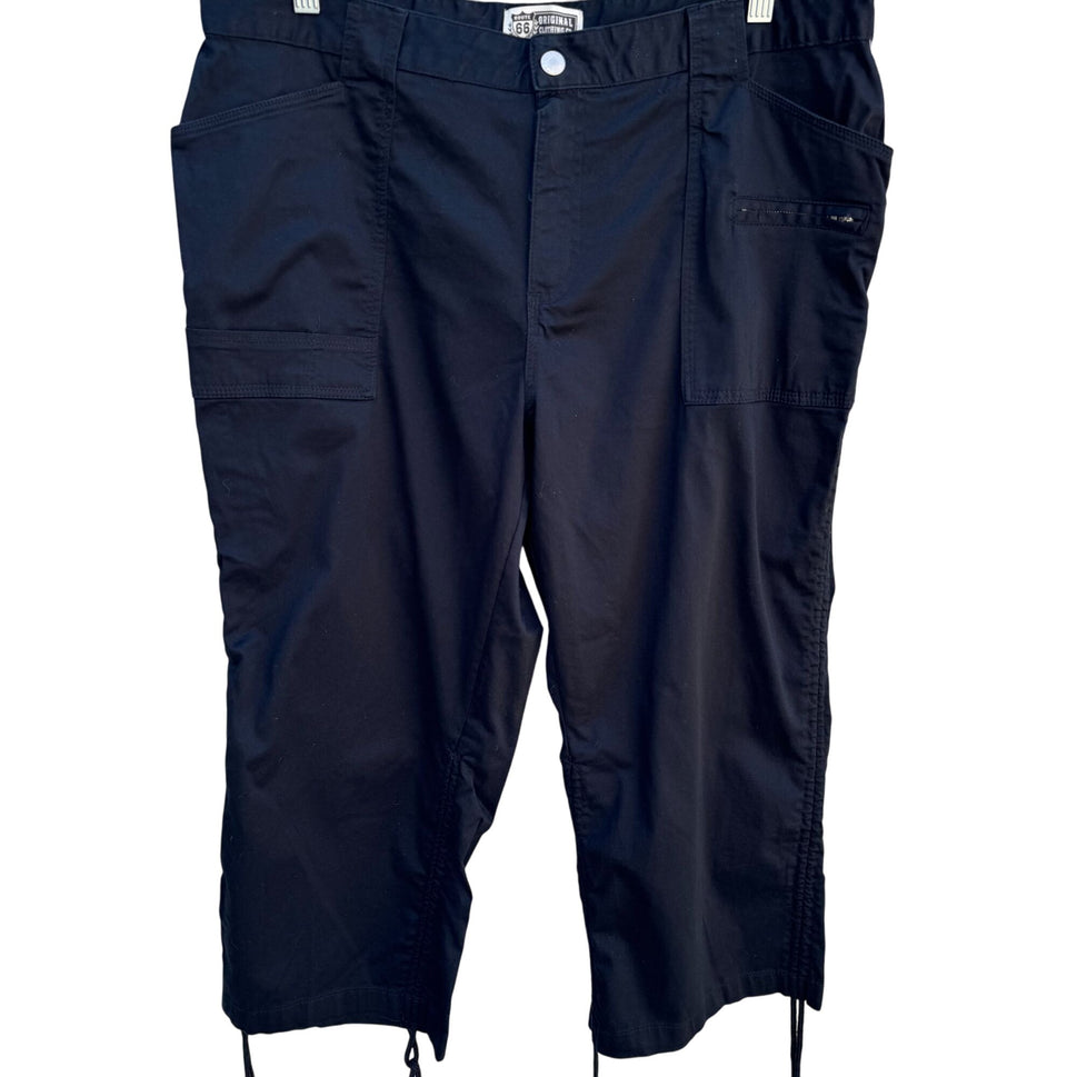 Route 66 Original Clothing Co Vintage Womens Black Stretch Cargo Capri Pants 18W