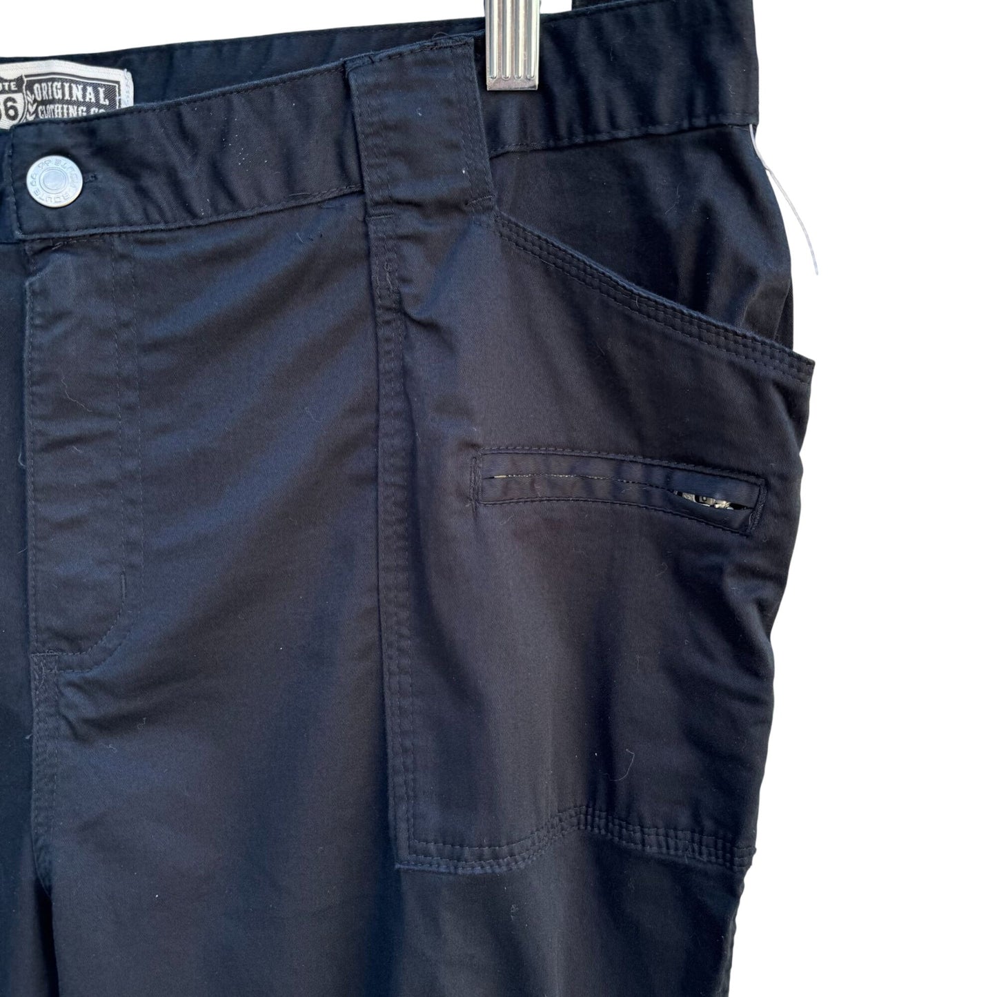 Route 66 Original Clothing Co Vintage Womens Black Stretch Cargo Capri Pants 18W