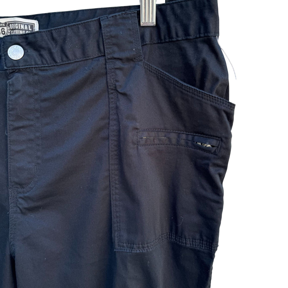 Route 66 Original Clothing Co Vintage Womens Black Stretch Cargo Capri Pants 18W