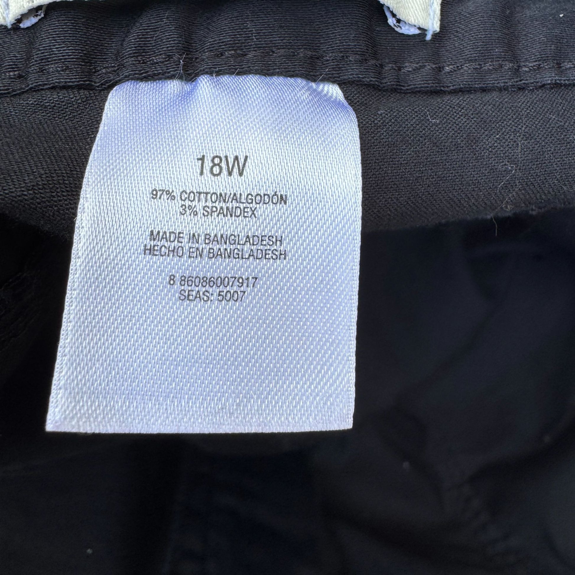 Route 66 Original Clothing Co Vintage Womens Black Stretch Cargo Capri Pants 18W