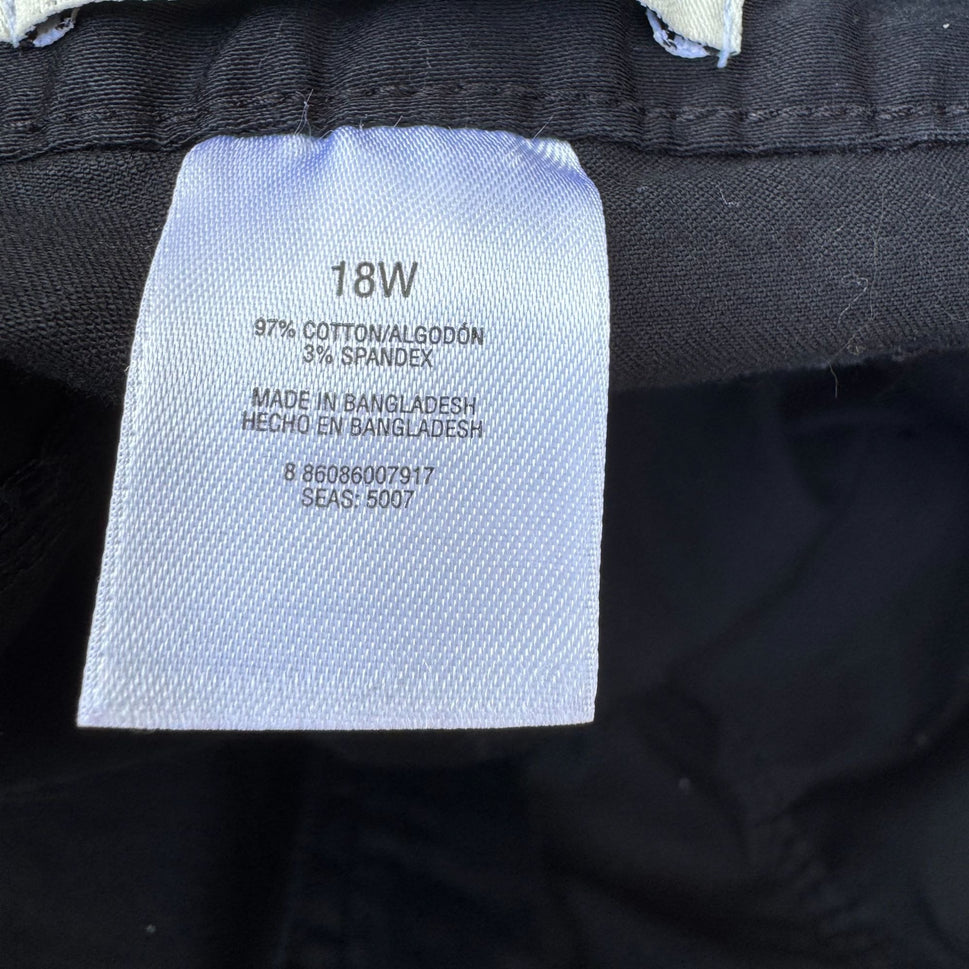 Route 66 Original Clothing Co Vintage Womens Black Stretch Cargo Capri Pants 18W