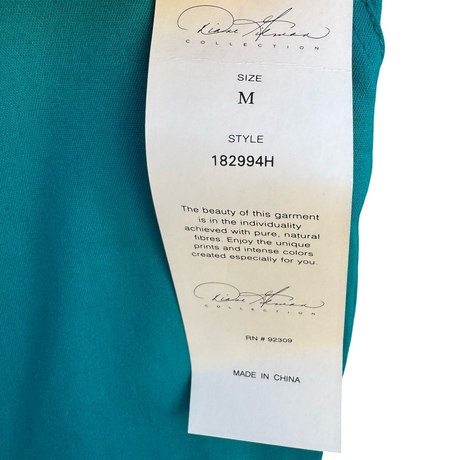 Diane Gilman Womens Teal Blue Stretch Twill Straight Leg Pants Size M New Tags