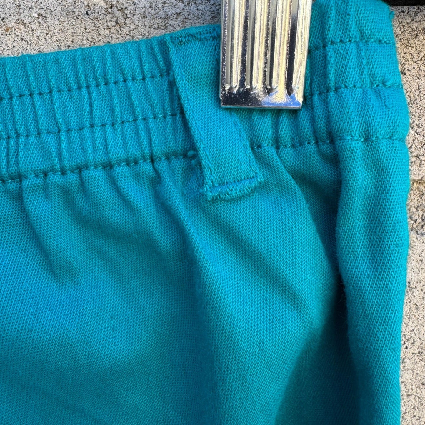 Diane Gilman Womens Teal Blue Stretch Twill Straight Leg Pants Size M New Tags