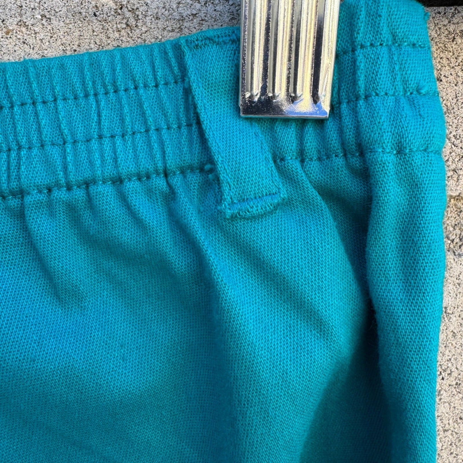 Diane Gilman Womens Teal Blue Stretch Twill Straight Leg Pants Size M New Tags