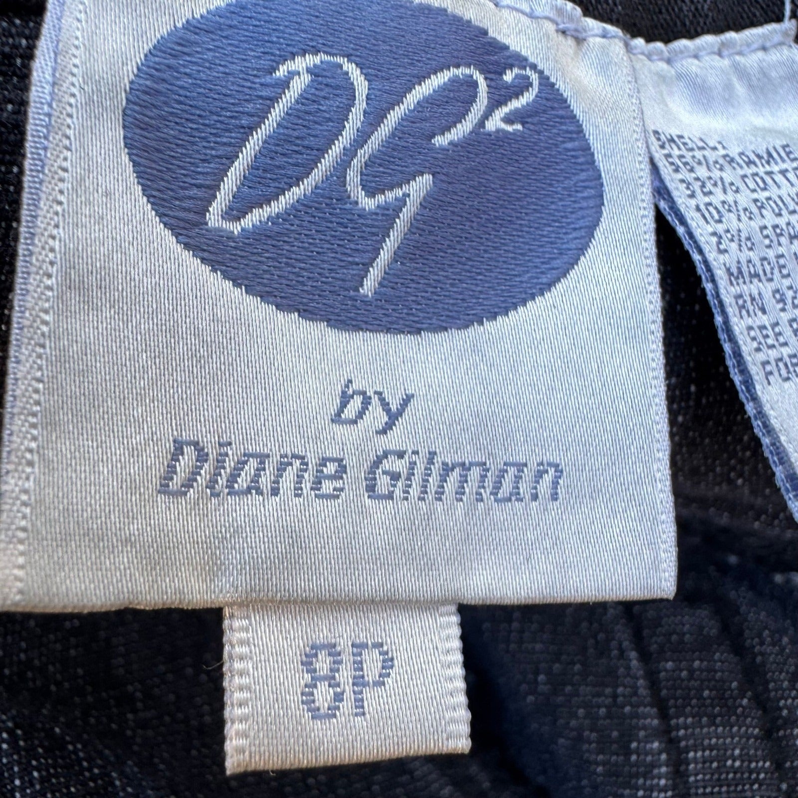 Diane Gilman DG2 Black Distressed Virtual Stretch Straight Leg Jeans Womens 8P