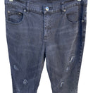 Switch Diane Gilman DG2 Black Distressed Virtual Stretch Straight Leg Jeans Womens 8P 3 image