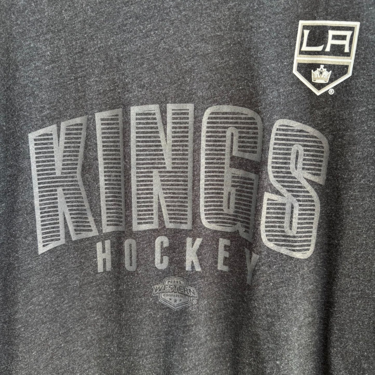 LA Kings Hockey 47 Brand Unisex Charcoal Heather Short Sleeve Shirt Graphic Tee