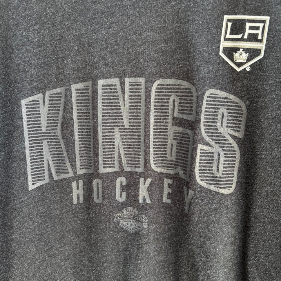 LA Kings Hockey 47 Brand Unisex Charcoal Heather Short Sleeve Shirt Graphic Tee