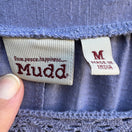 Switch Mudd Boho Embroidered Crochet Trim Hippie Folk Tunic Peasant Top Periwinkle M 2 image