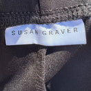 Switch Susan Graver Liquid Knit Black Straight Leg Pull On Pants Womens M Minimalist 2 image