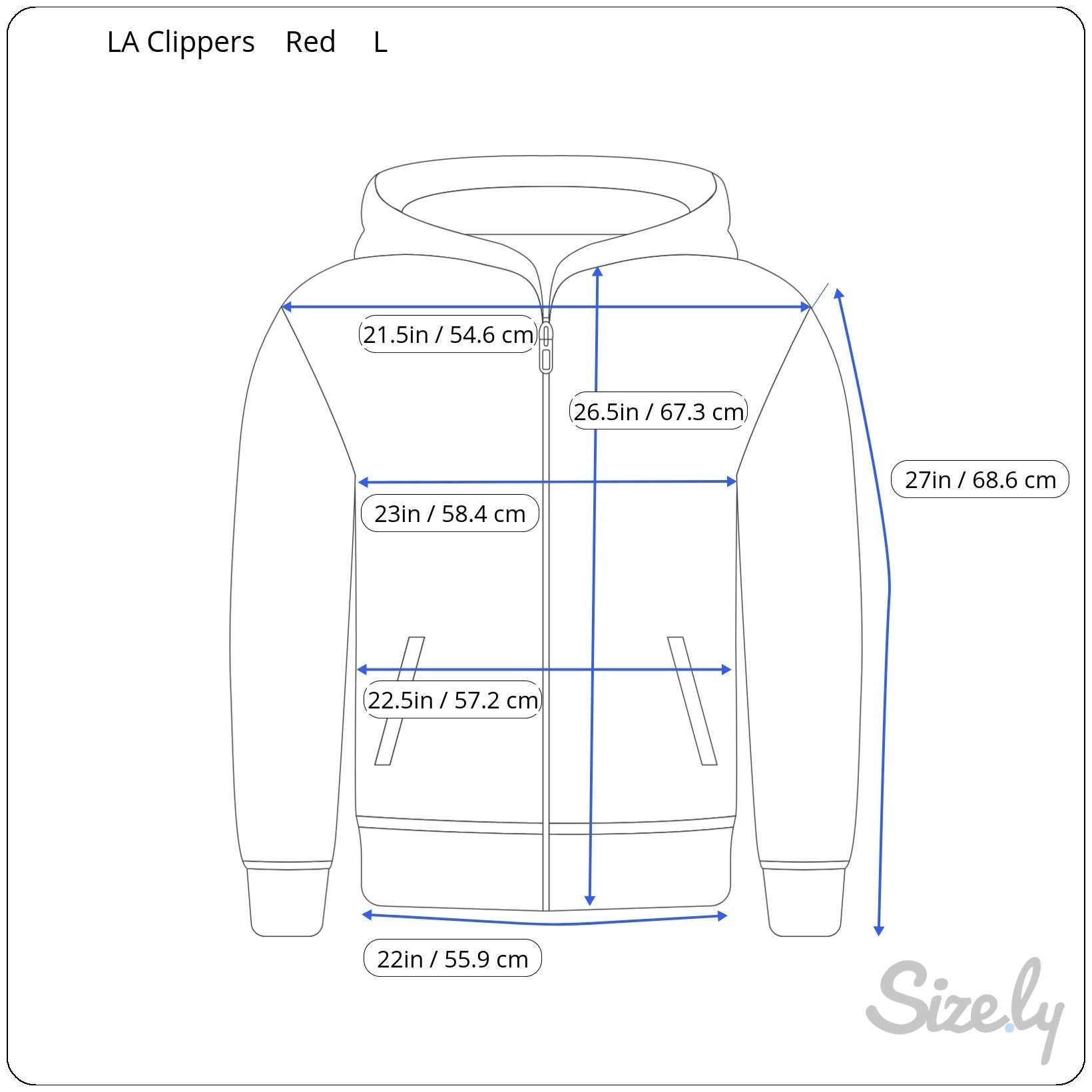 Los Angeles Clippers Gear For Sports Big Cotton Hoodie Red Zip-Up Sweatshirt L