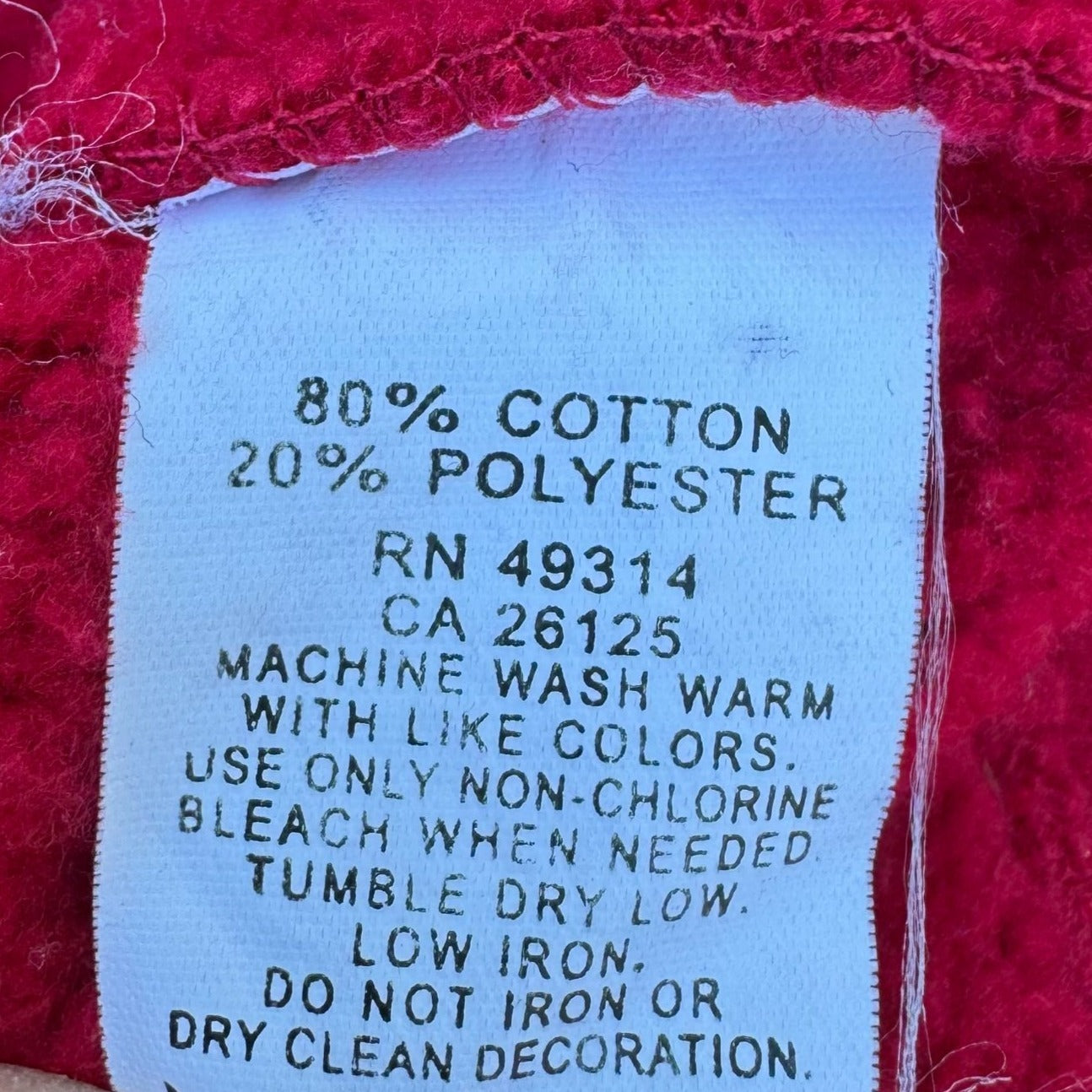 Los Angeles Clippers Gear For Sports Big Cotton Hoodie Red Zip-Up Sweatshirt L