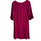 Switch Carol Anderson California Vintage Linen Look 3/4 Sleeve Boat Neck Midi Dress L 2 image