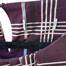 Switch Calvin Klein Preppy Plaid Minimalist Pleated Neck Sleeveless Blouse Purple M 2 image