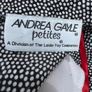 Switch Andrea Gayle Petites Vintage 80s Polka Dot Blouse Black Blouson Dolman Sleeve 6 2 image