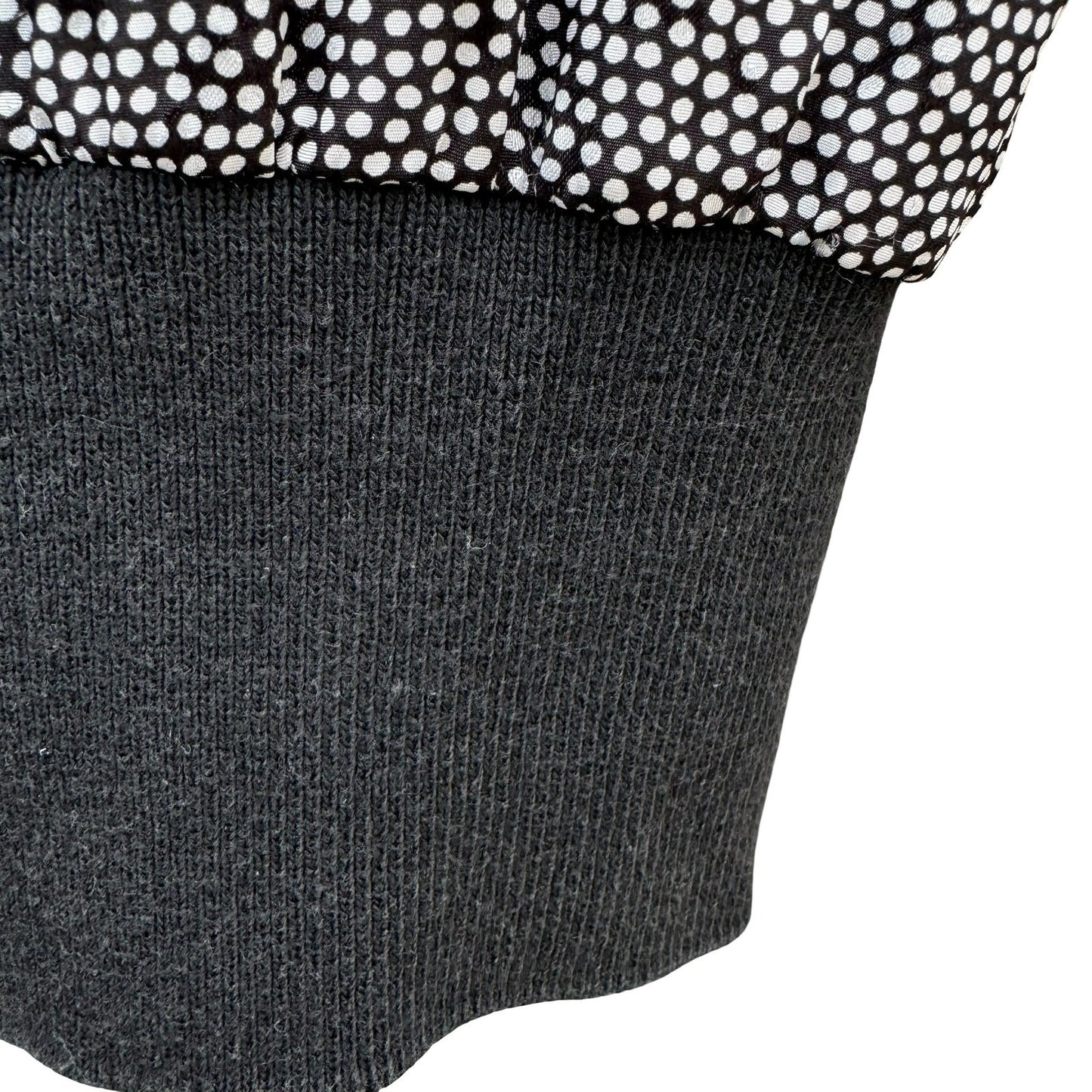 Andrea Gayle Petites Vintage 80s Polka Dot Blouse Black Blouson Dolman Sleeve 6
