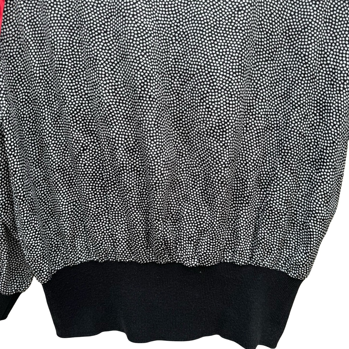 Andrea Gayle Petites Vintage 80s Polka Dot Blouse Black Blouson Dolman Sleeve 6