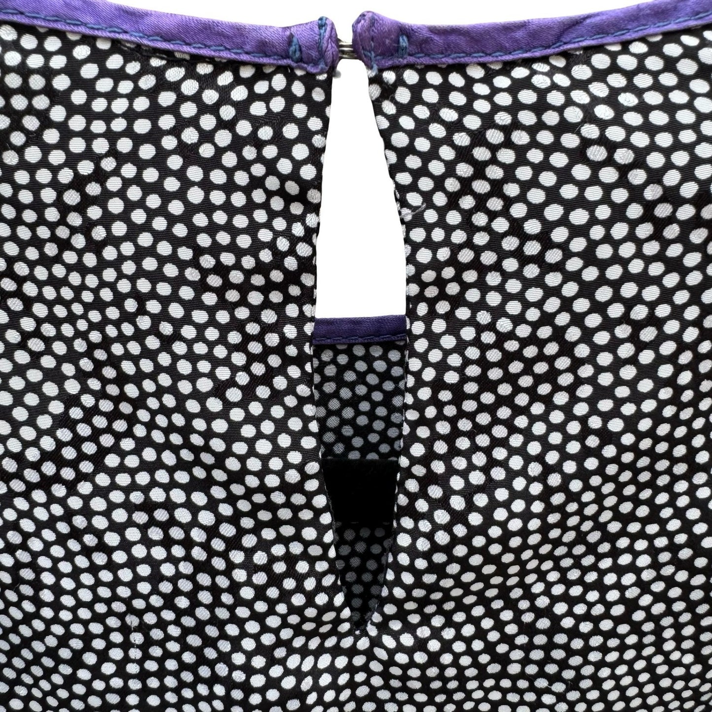 Andrea Gayle Petites Vintage 80s Polka Dot Blouse Black Blouson Dolman Sleeve 6