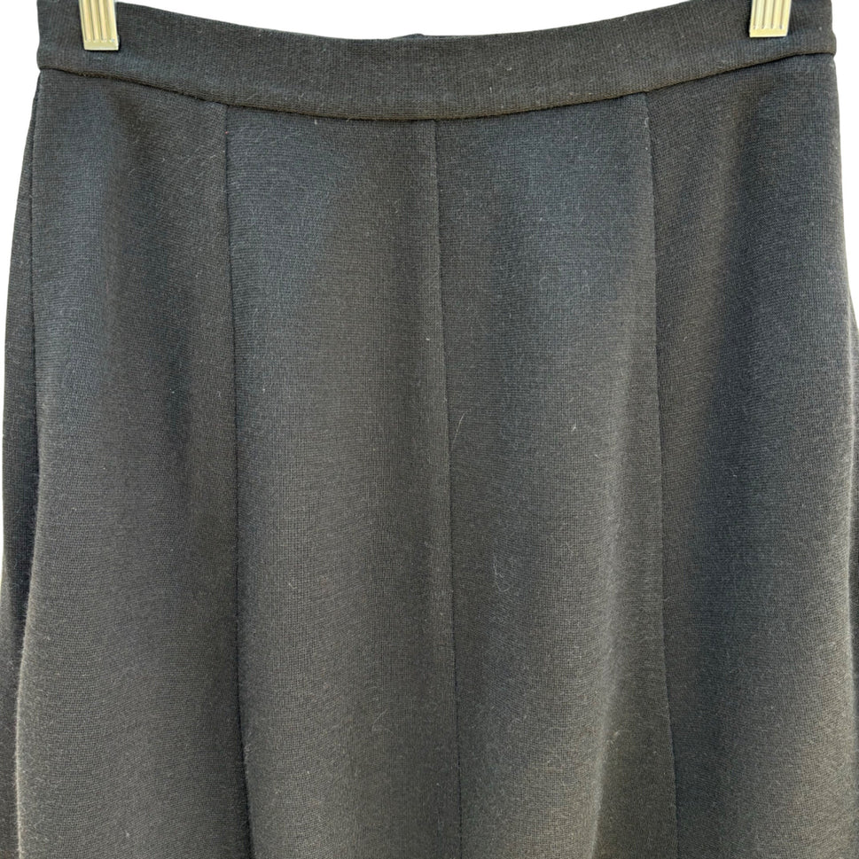 Tami Original San Francisco Vintage Women's Black A Line Wool Panel Flare Skirt