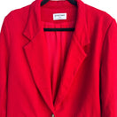 Switch Alfred Dunner Vintage 80s Wool One Button Single Breasted Red Blazer Jacket 12 3 image