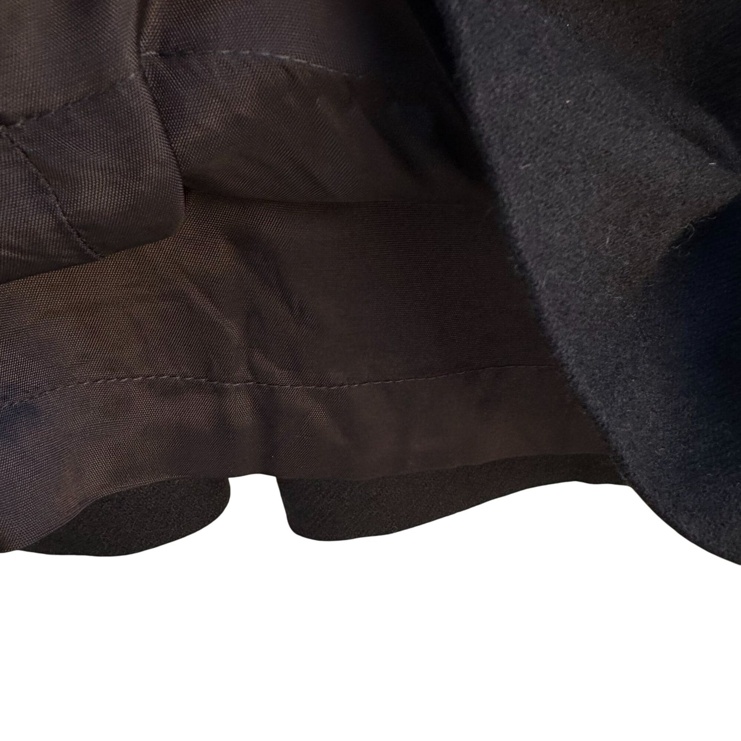 Vintage Womens Black 4P Preppy Minimalist Mid-Length Pleated Lined Skirt Pockets