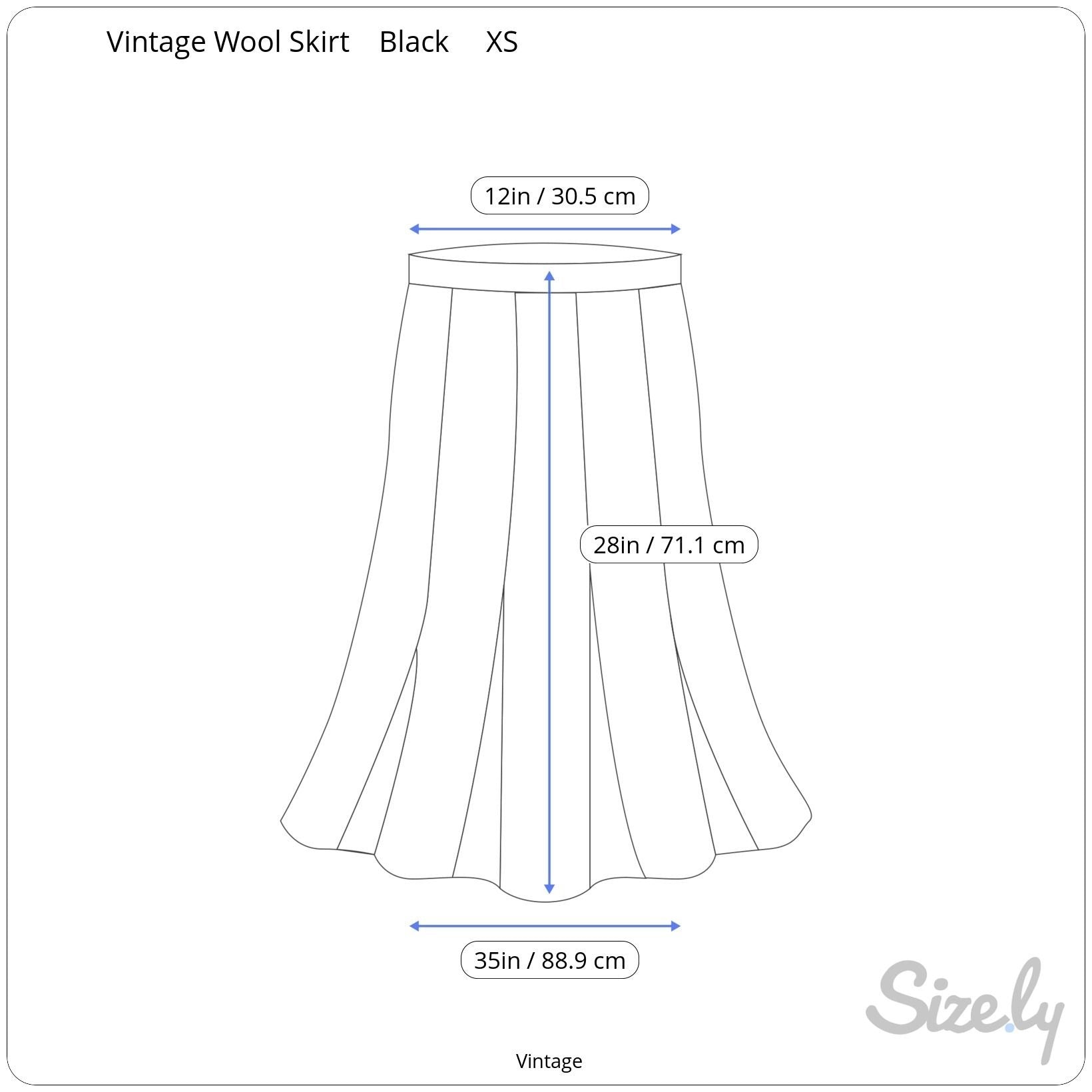 Vintage Womens Black 4P Preppy Minimalist Mid-Length Pleated Lined Skirt Pockets