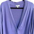 Switch Coldwater Creek Womens Button Front Knit Silk Blend Lavender Cardigan Sweater 1X 2 image